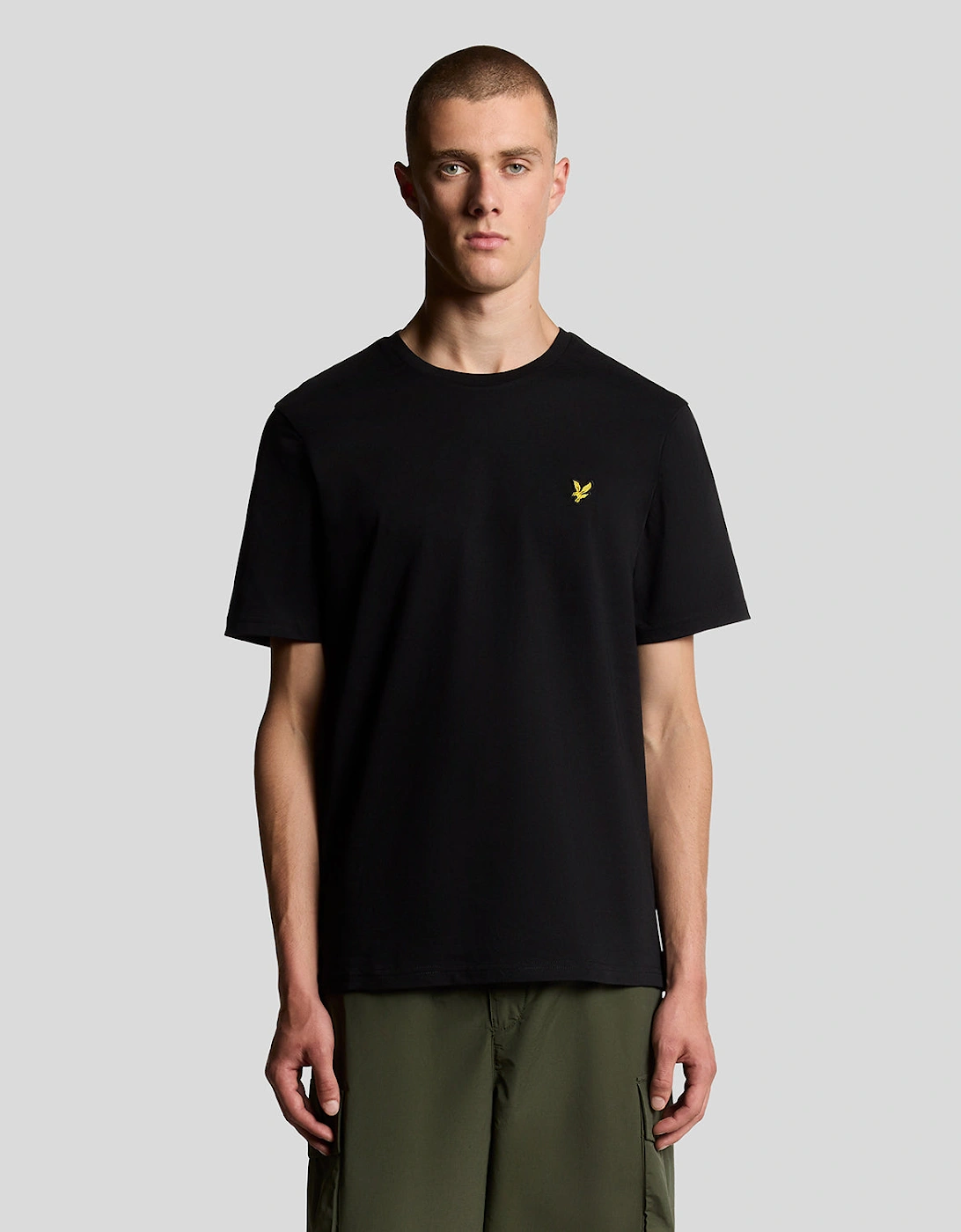 Lyle And Scott Men's Black Cotton Crew Neck T-Shirt  42 Xl