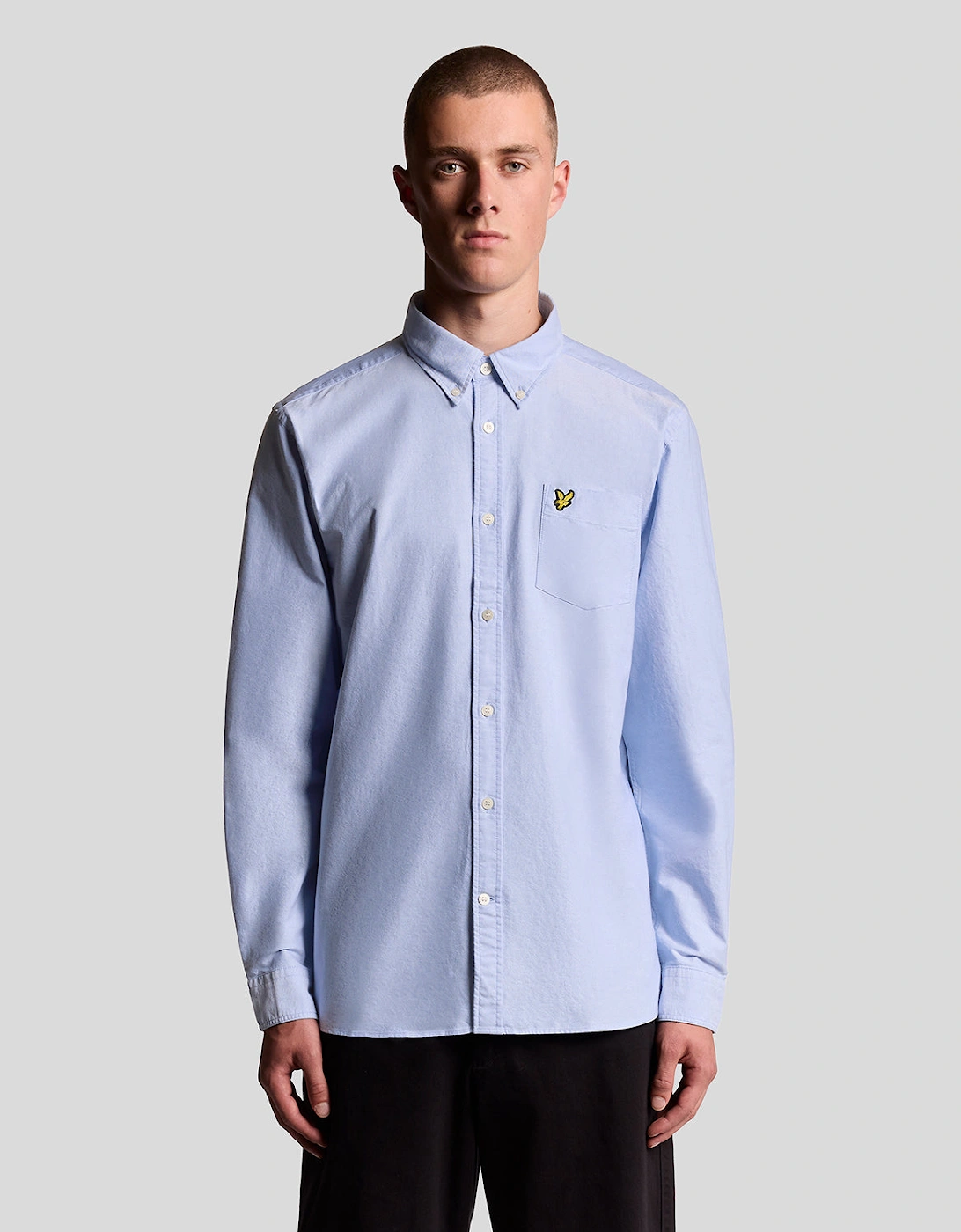 Lyle And Scott Men's Blue Cotton Button Down Oxford Shirt  42/Regular Xl