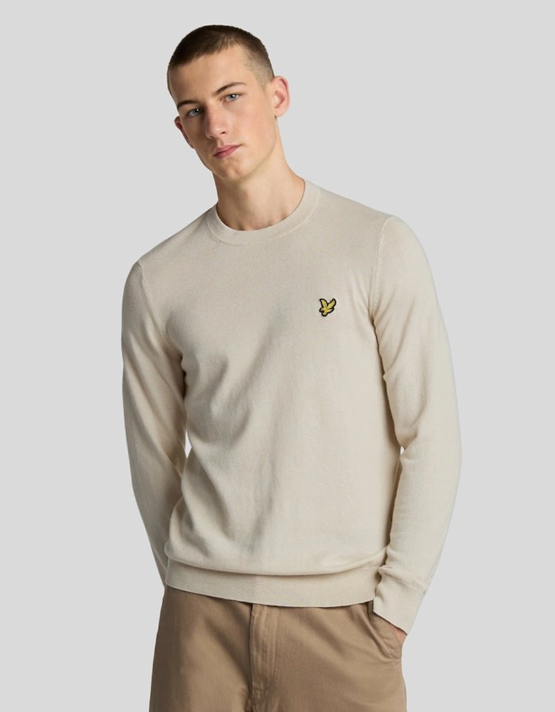 Cotton Merino Crew Neck Jumper