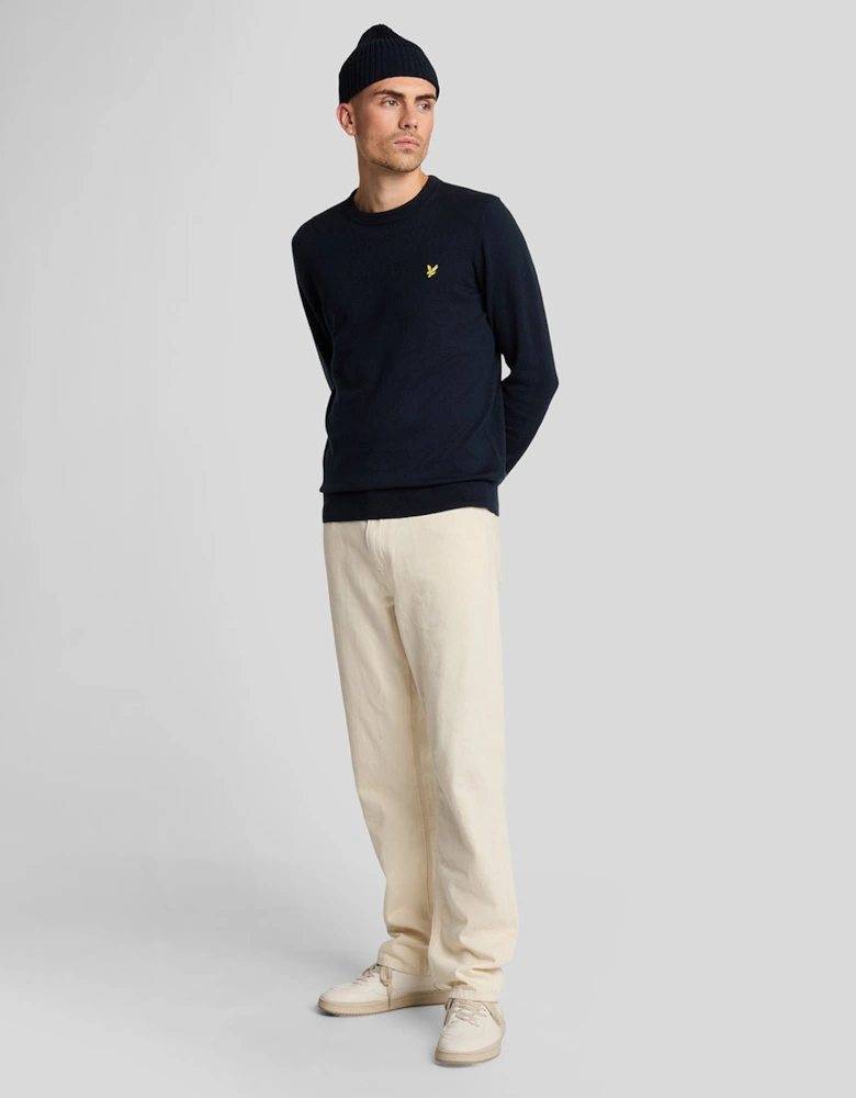 Cotton Merino Crew Neck Jumper