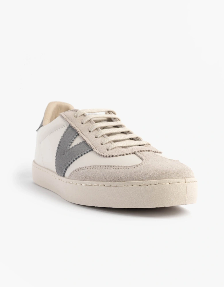 BERLIN FAUX LEATHER & SPLIT Womens Trainers Gris