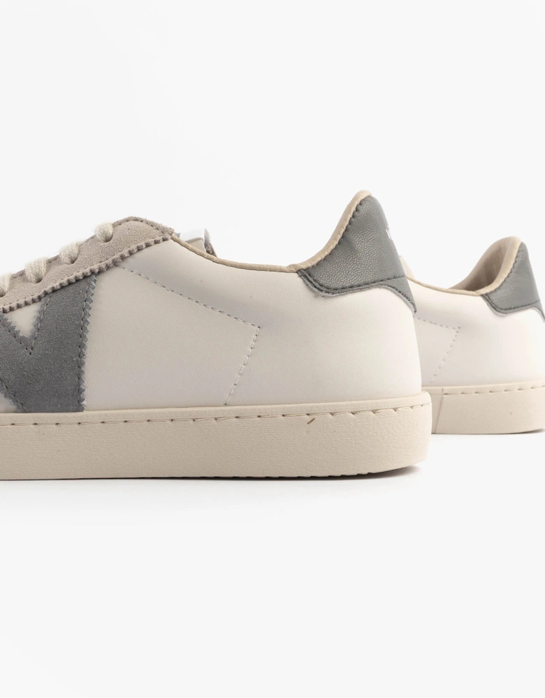 BERLIN FAUX LEATHER & SPLIT Womens Trainers Gris