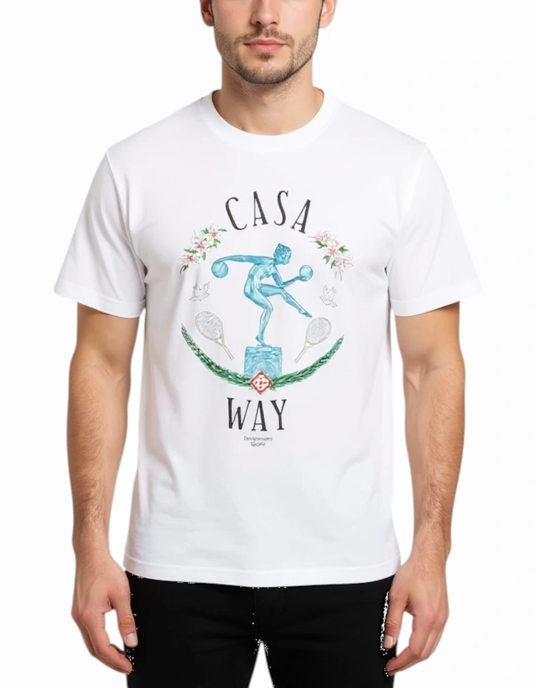 Mens T Shirts Statue En Marbre Graphic Crew Neck Short Sleeve