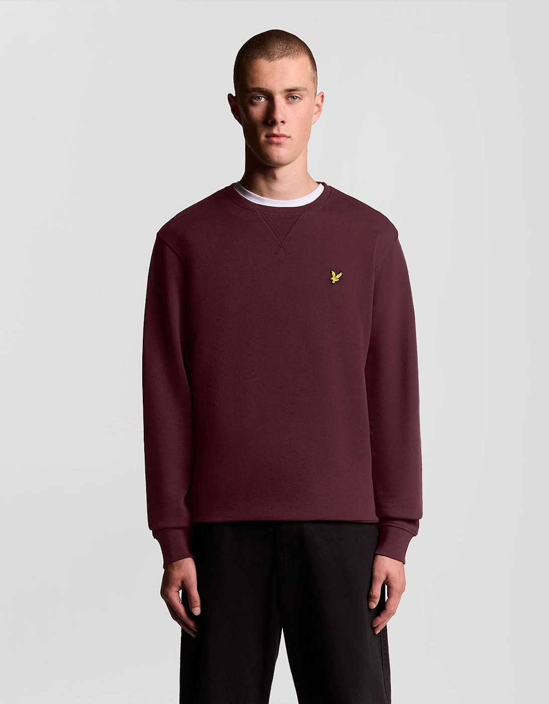 Lyle And Scott Men's Red Cotton Crew Neck Sweatshirt  Xxl