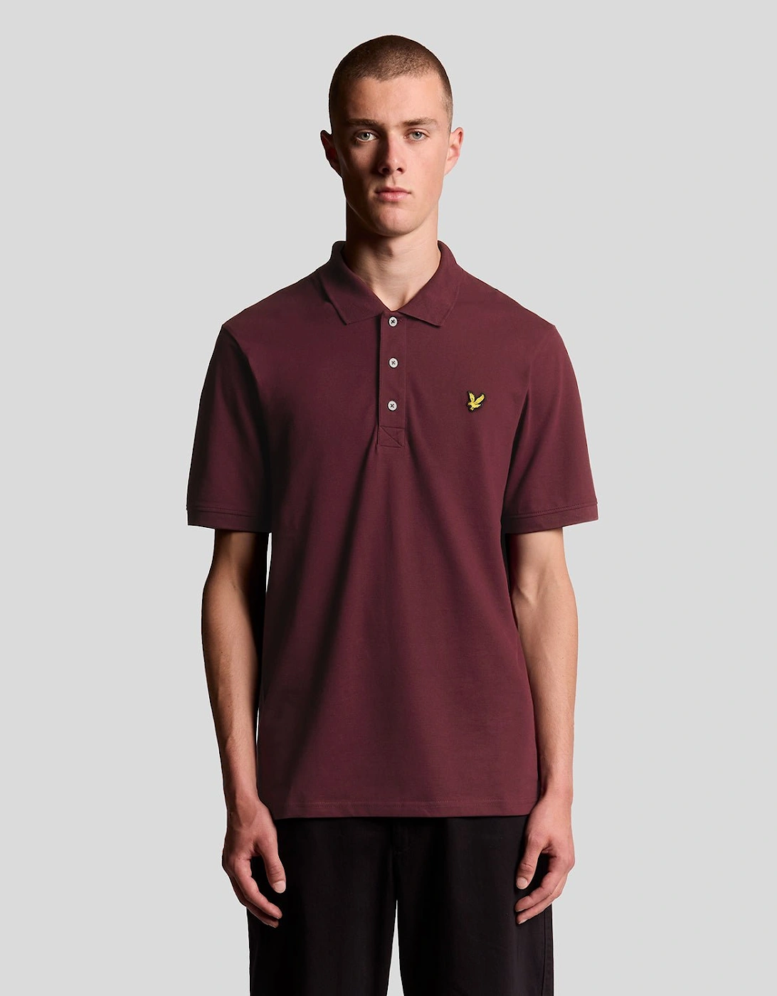 Lyle And Scott Men's Red Cotton Polo Shirt  40 L