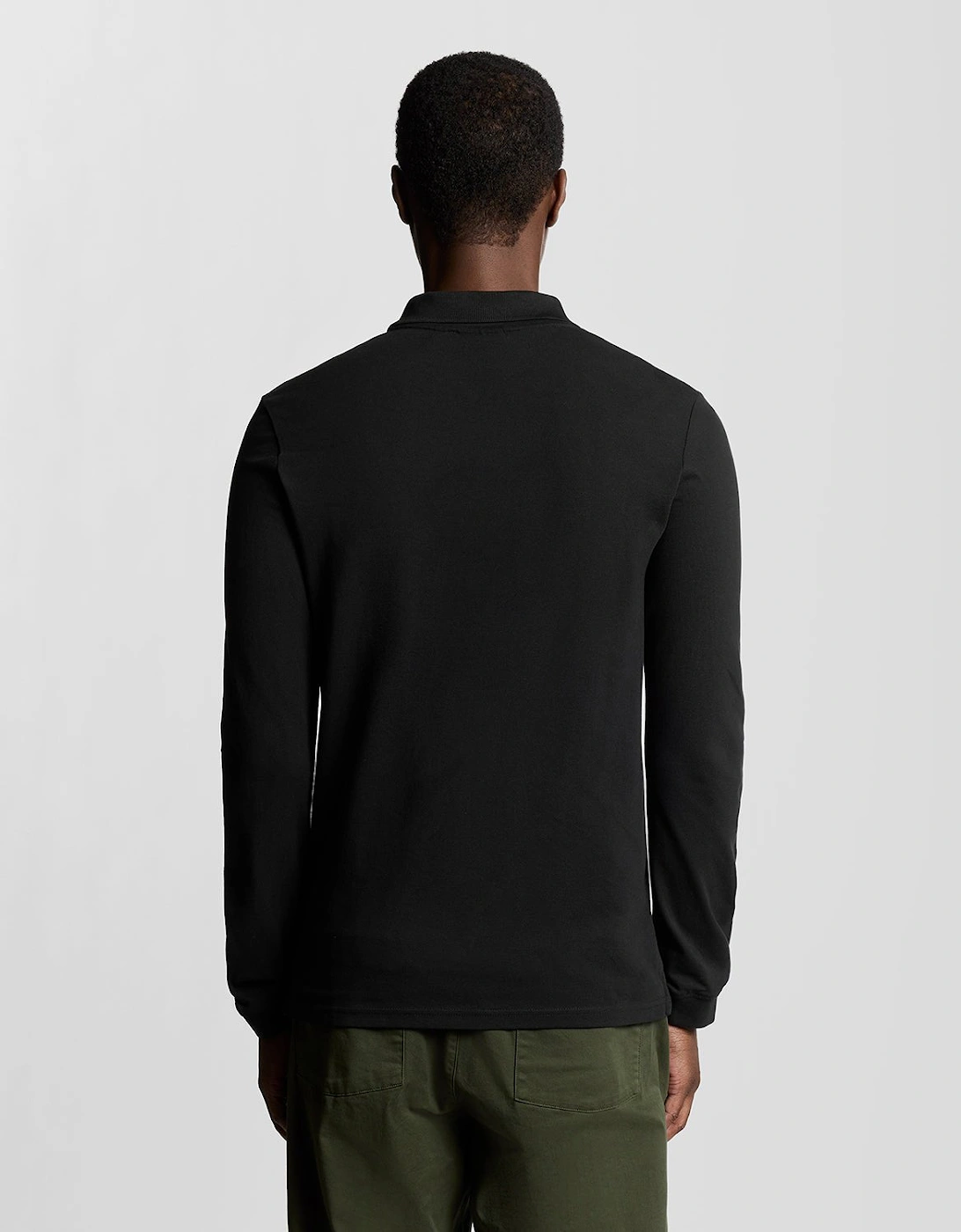 Long Sleeve Cotton Polo Shirt