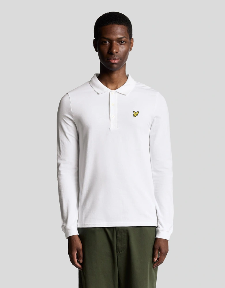 Long Sleeve Cotton Polo Shirt