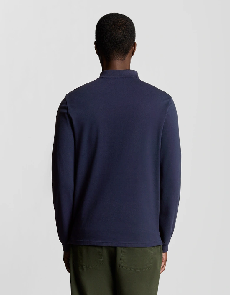 Long Sleeve Cotton Polo Shirt