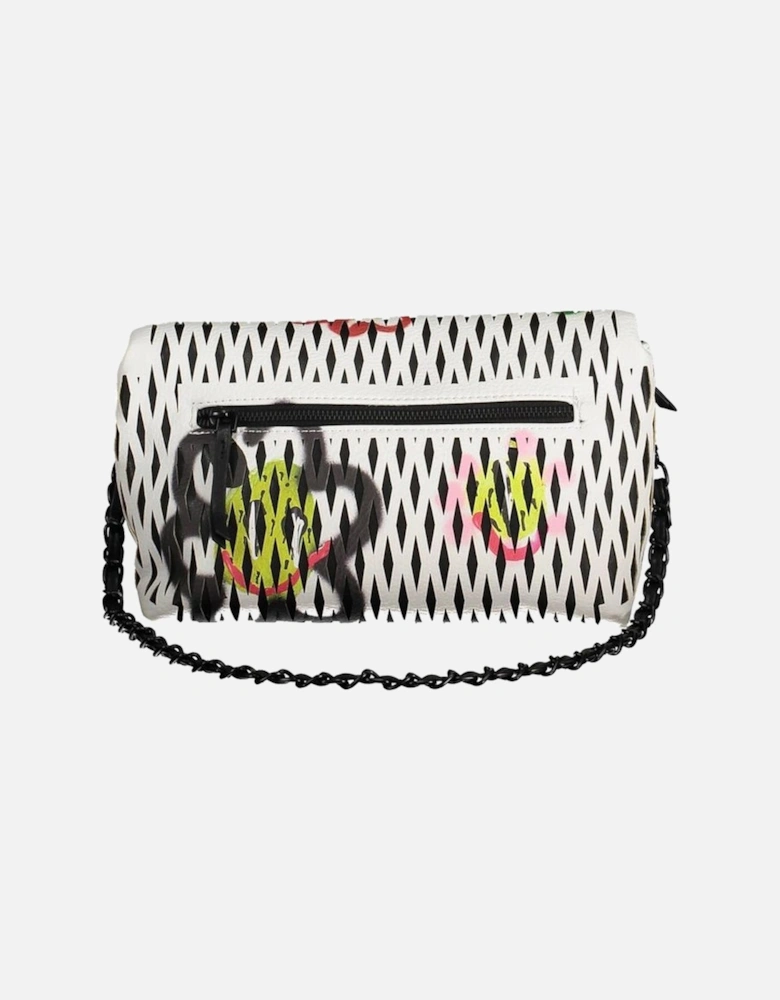 Adjustable Strap Handbag with Contrasting Details Women - White