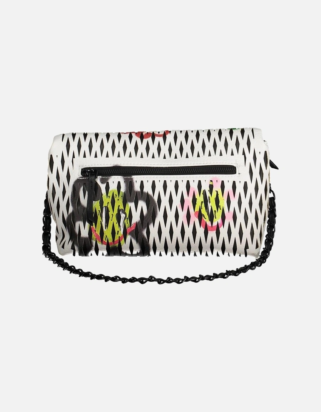 Adjustable Strap Handbag with Contrasting Details Women - White