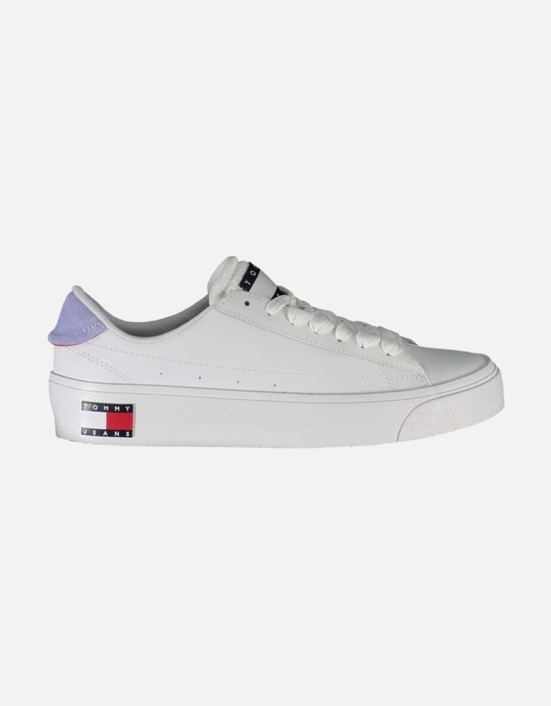 Sporty Elegant Recycled Polyester Sneakers Women - White