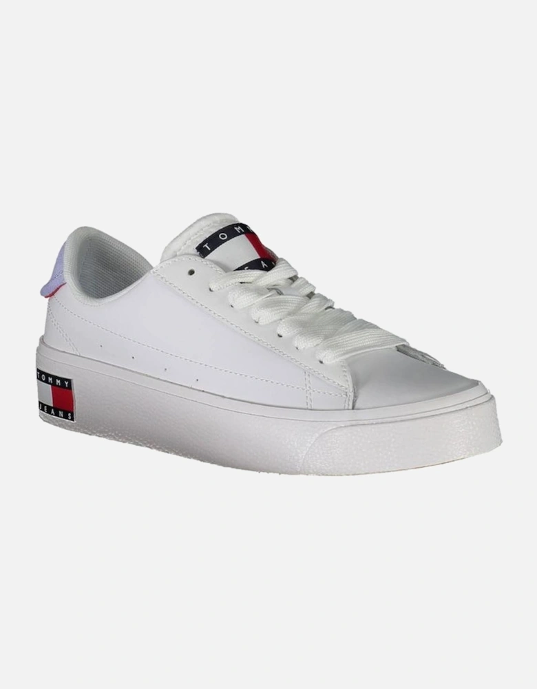 Sporty Elegant Recycled Polyester Sneakers Women - White