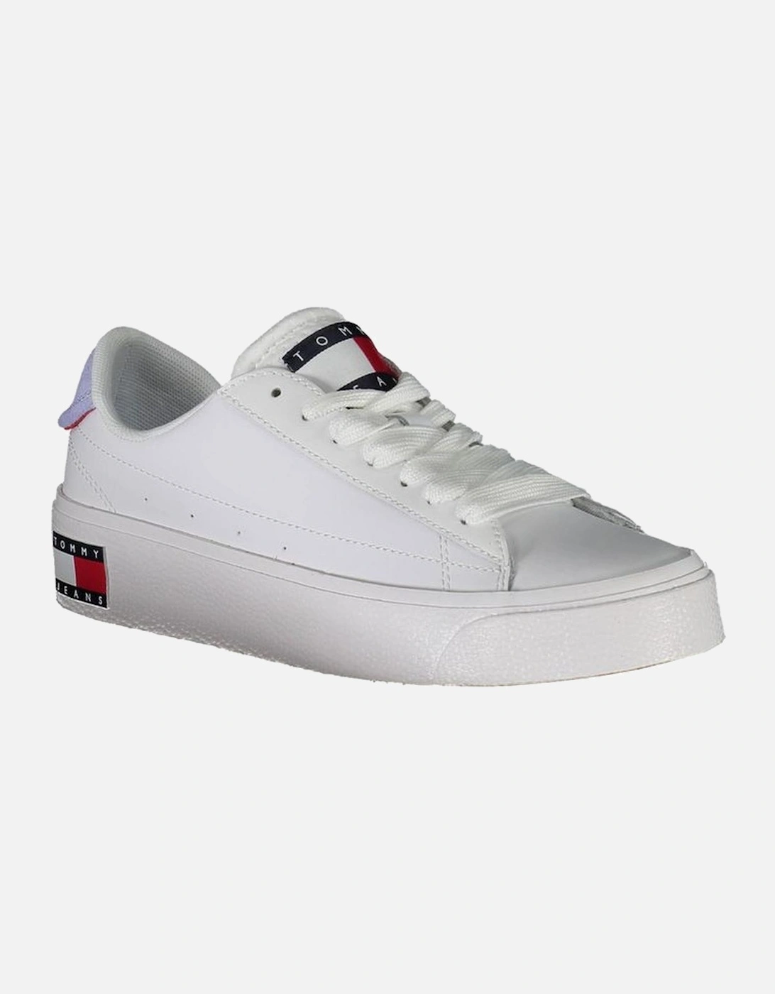 Sporty Elegant Recycled Polyester Sneakers Women - White