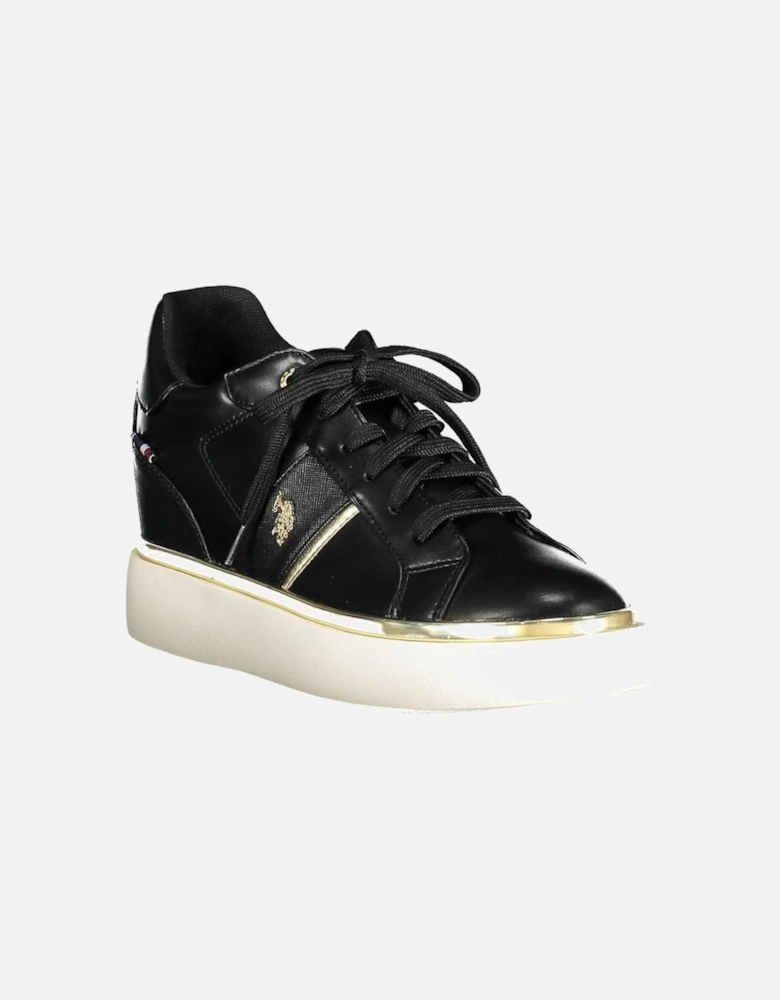 Chic Athletic Sneakers with Contrasting Details Women - Black