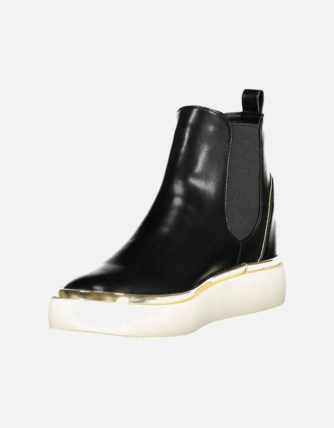 Low Boot with Side Elastic and Contrasting Details Women - Black