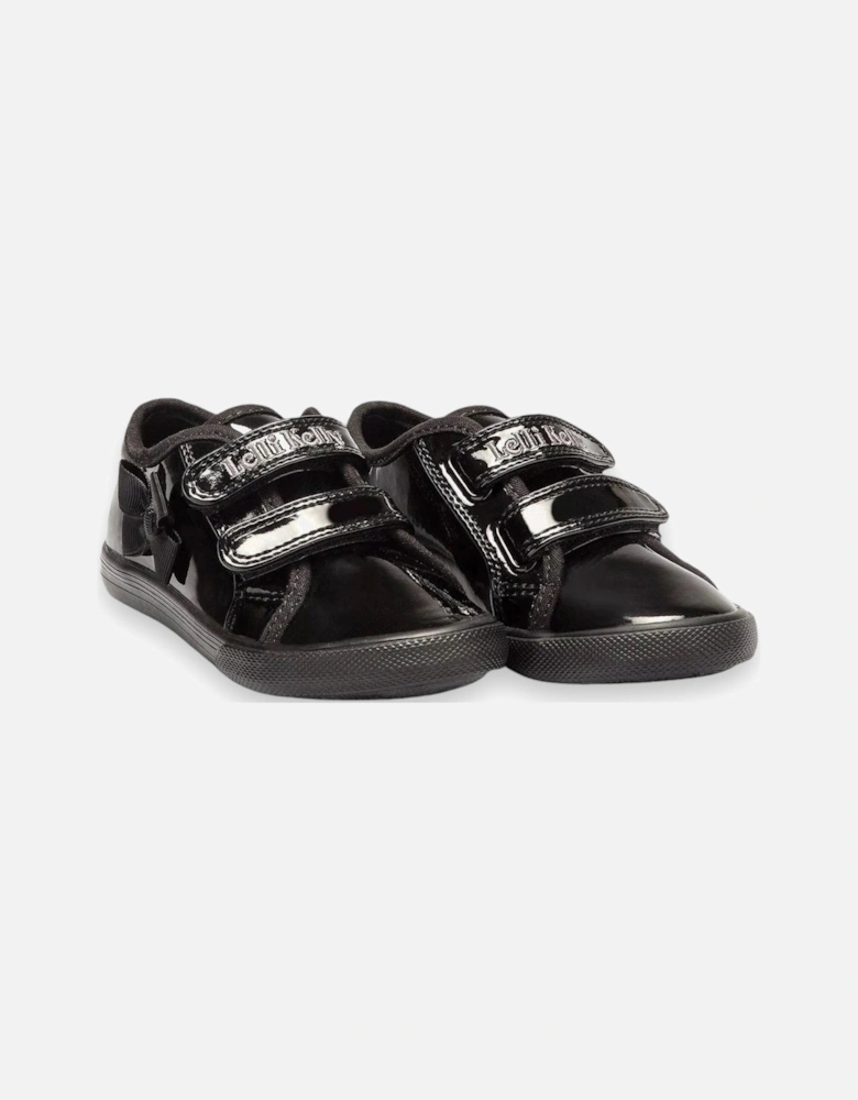 Girls ‘Lily’ Black Patent School Pumps