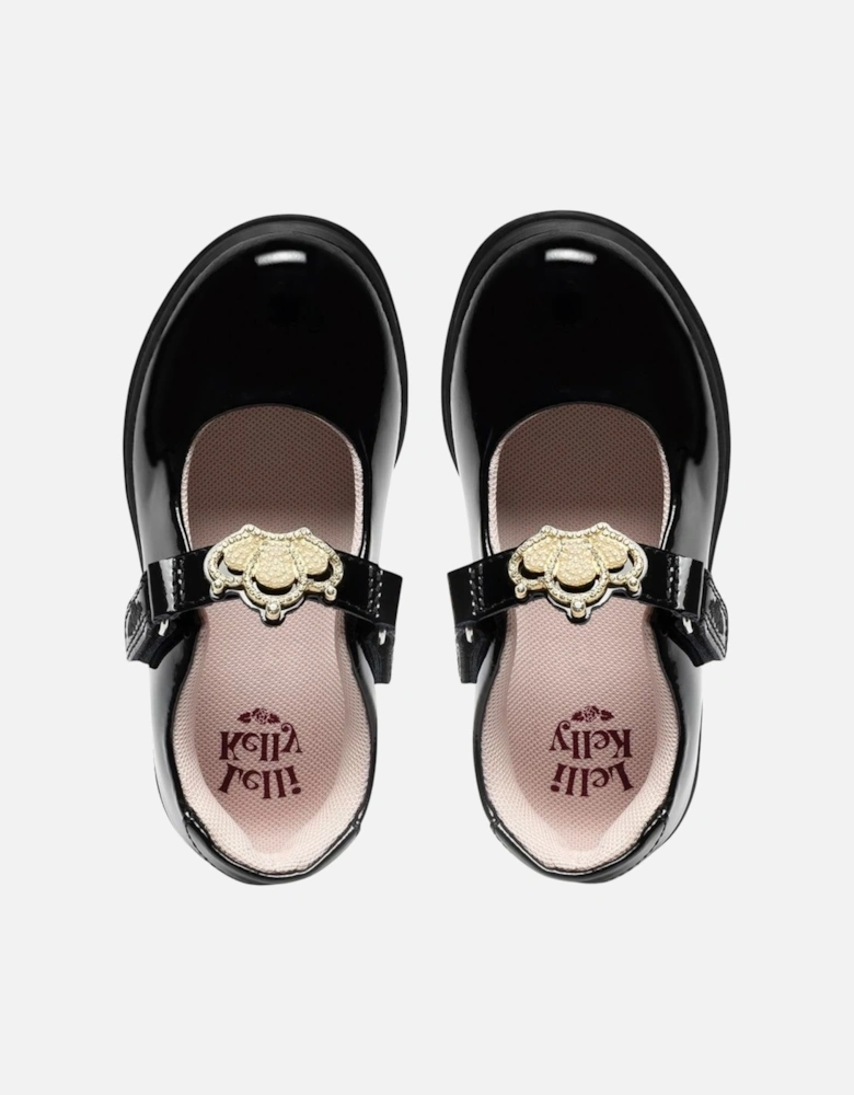 Girls ‘Victoria’ Black Patent School Shoes