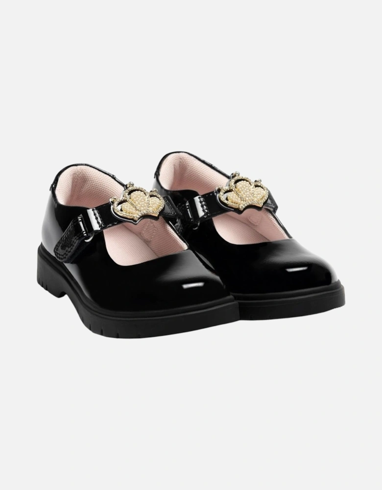 Girls ‘Victoria’ Black Patent School Shoes