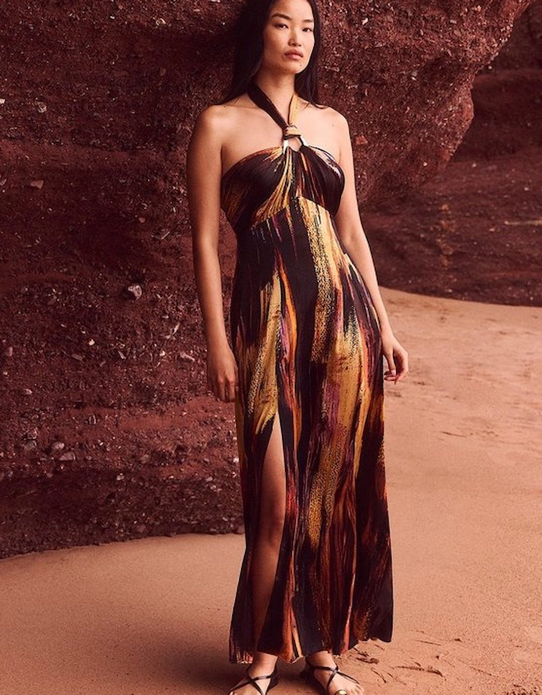 Marble Devour Halter Neck Maxi Dress, 2 of 1