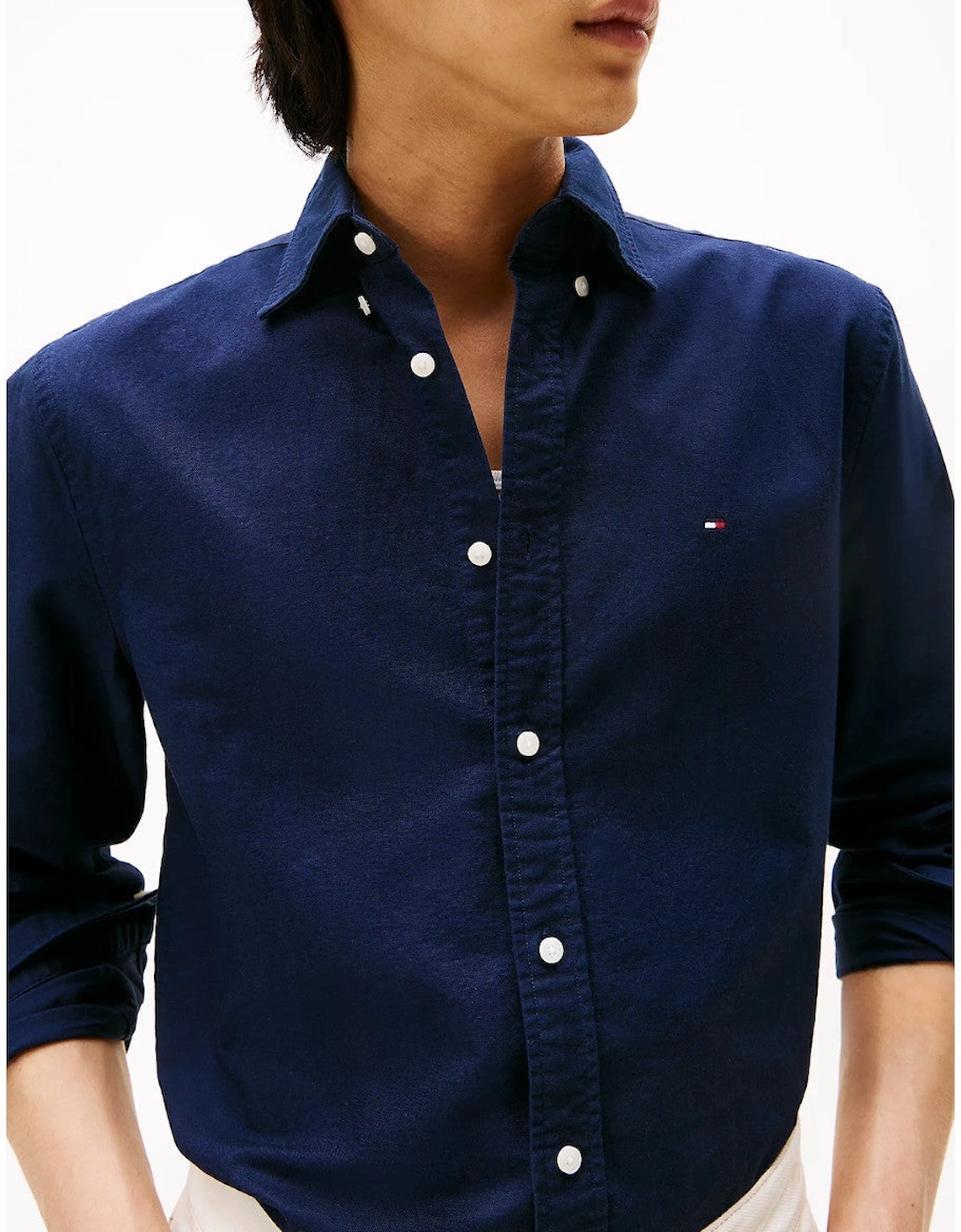 Solid Heritage Oxford RF Shirt 0G0 Preppy Navy/Desert Sky Solid