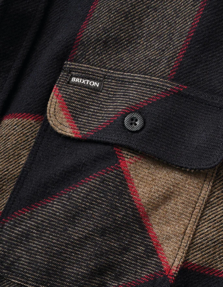 Heather Grey/Charcoal Bowery L/S Flannel Shirt