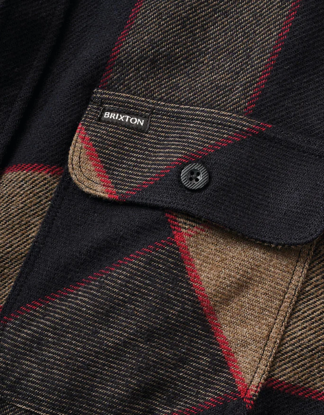Heather Grey/Charcoal Bowery L/S Flannel Shirt