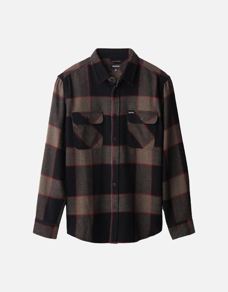 Heather Grey/Charcoal Bowery L/S Flannel Shirt