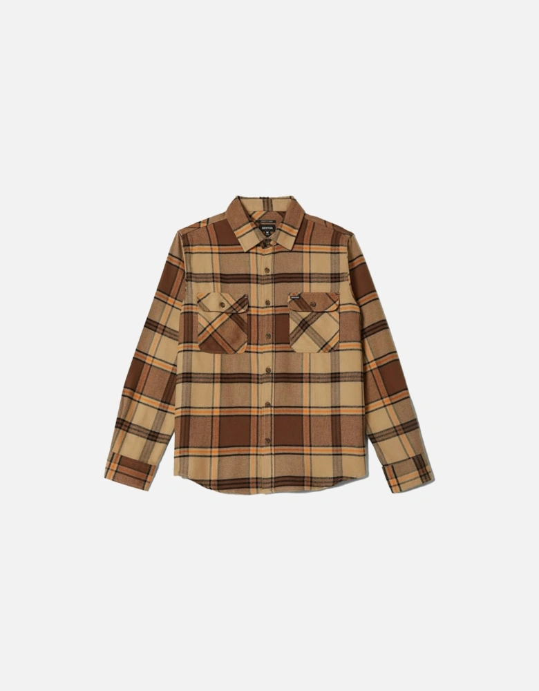 Sand/Pinecone/Solar Orange Bowery L/S Flannel Shirt