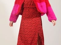 Bamboo Faux Fur Two Tone Double Cropped Coat