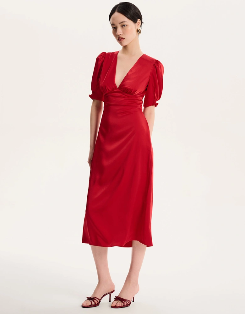 Odette Dress in Barbados Cherry