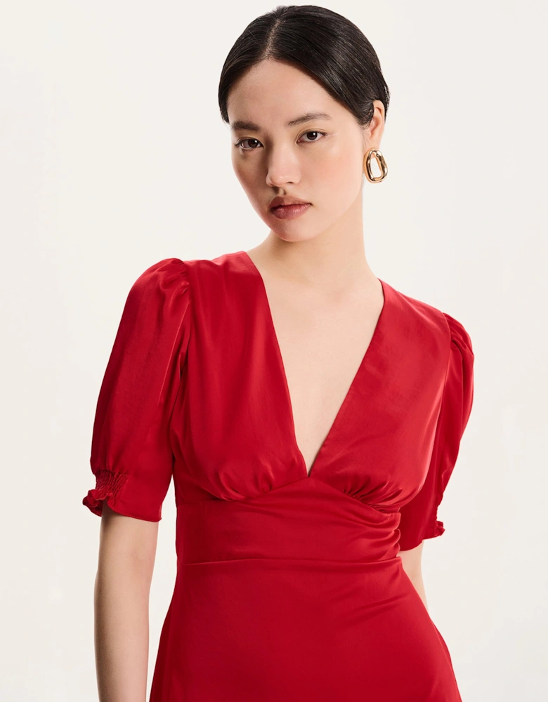 Odette Dress in Barbados Cherry