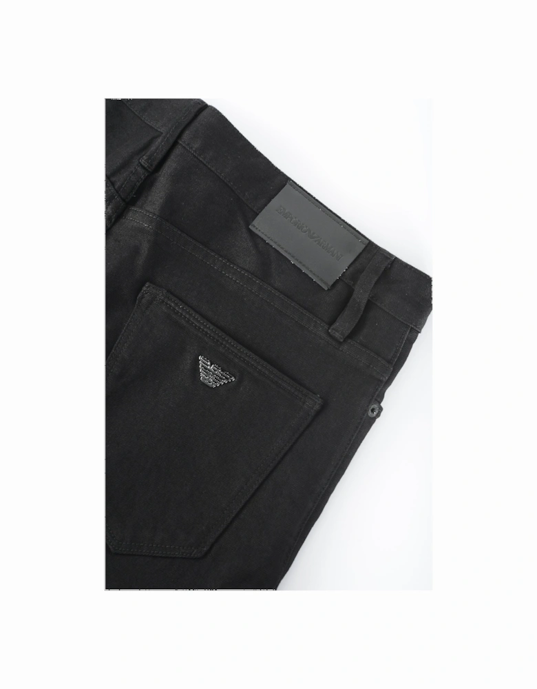 Distressed Denim Jeans Black