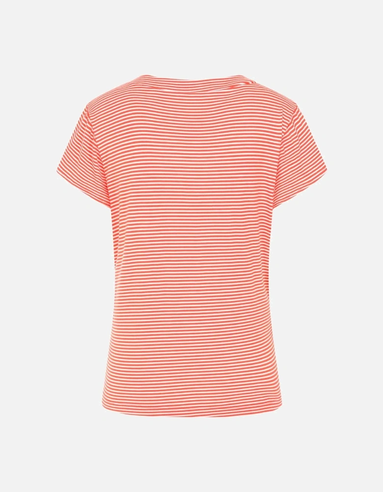 Mudd & Water Women's St Tropez Top Coral Stripe