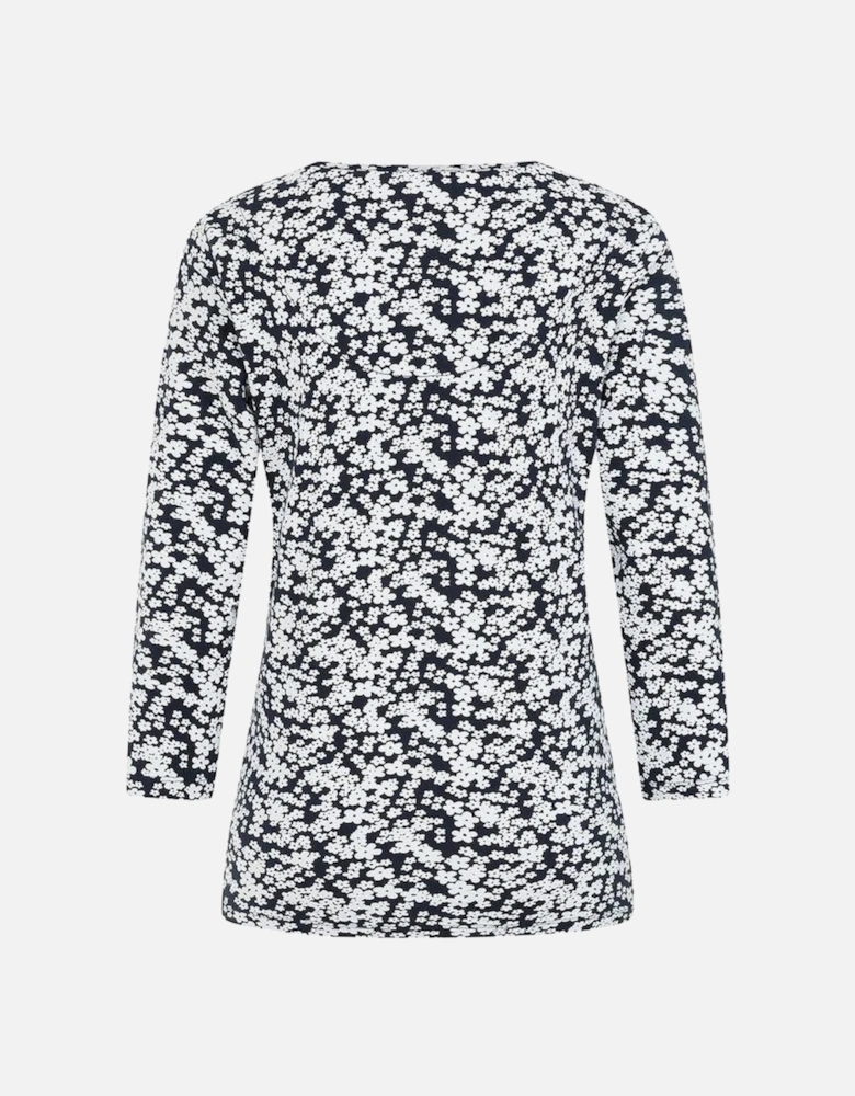 Mudd & Water Women's Fern Top Flower Print Navy