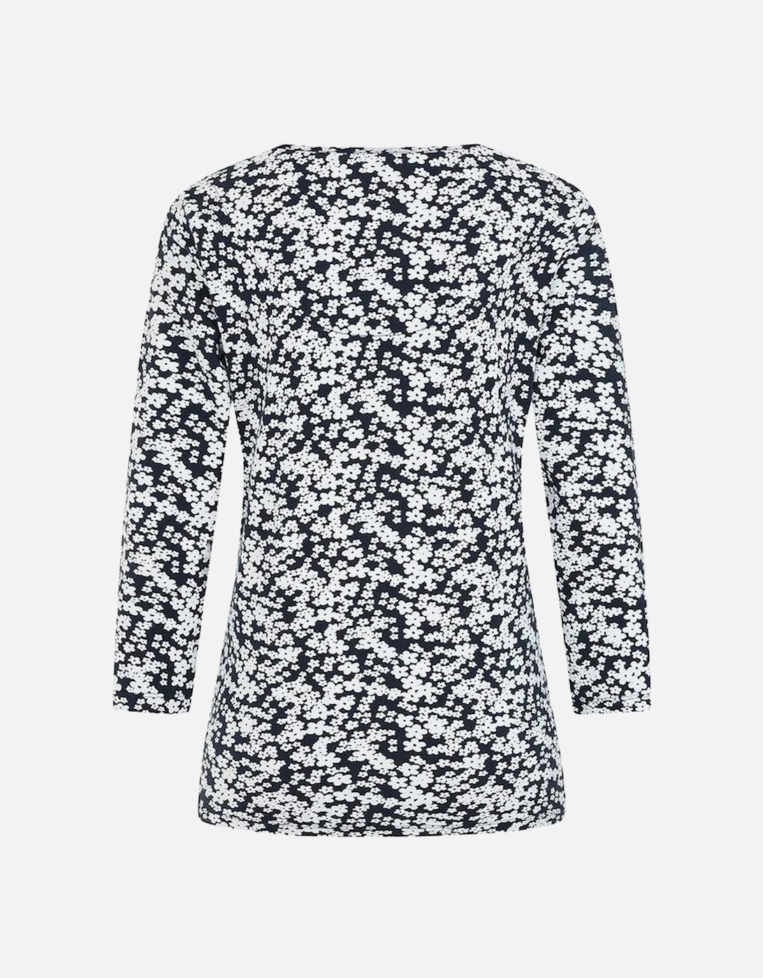 Mudd & Water Women's Fern Top Flower Print Navy
