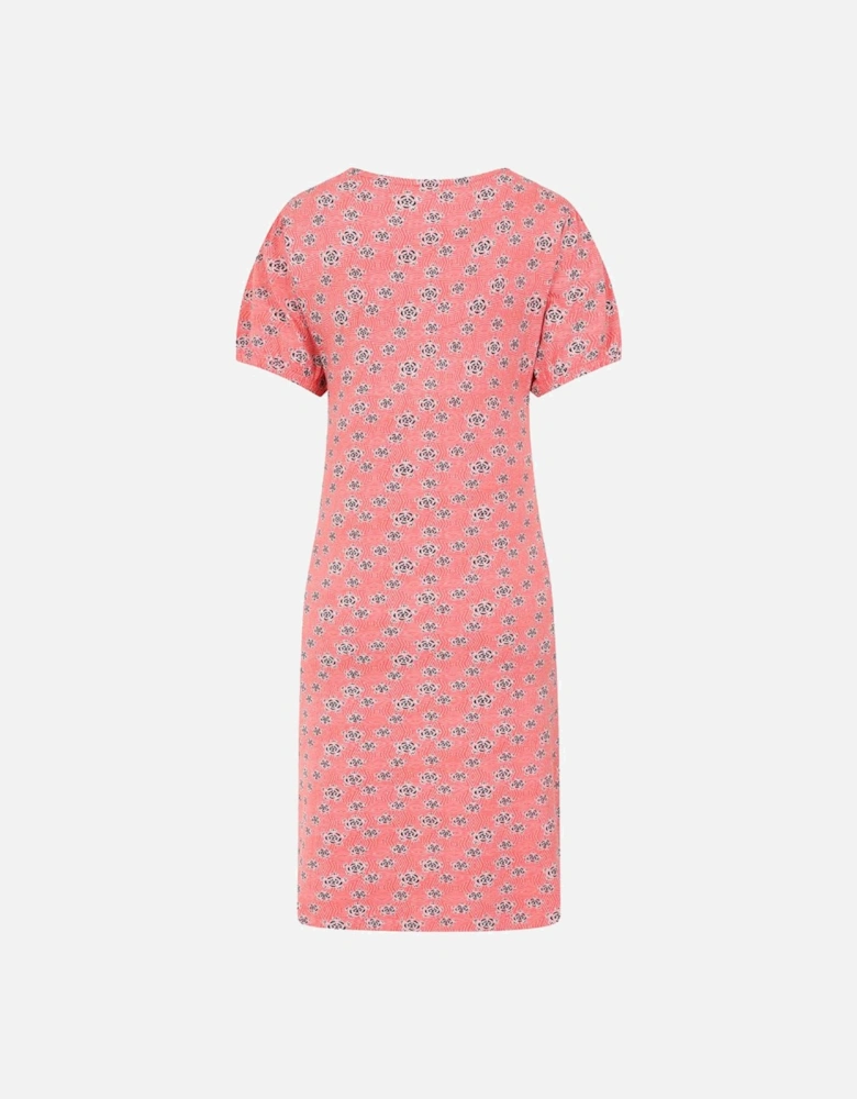 Mudd & Water Women's Florina Dress Geo Print Hot Coral
