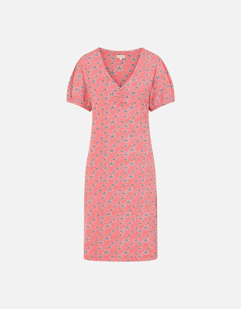 Mudd & Water Women's Florina Dress Geo Print Hot Coral
