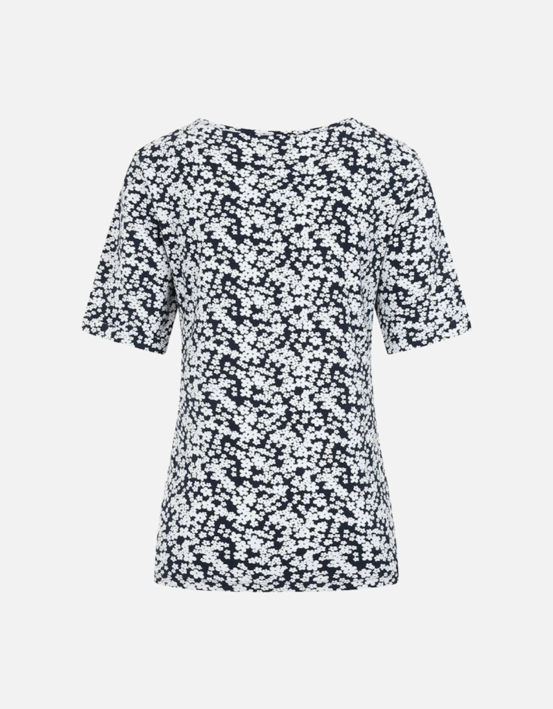 Mudd & Water Women's Kendall Top Flower Print Navy