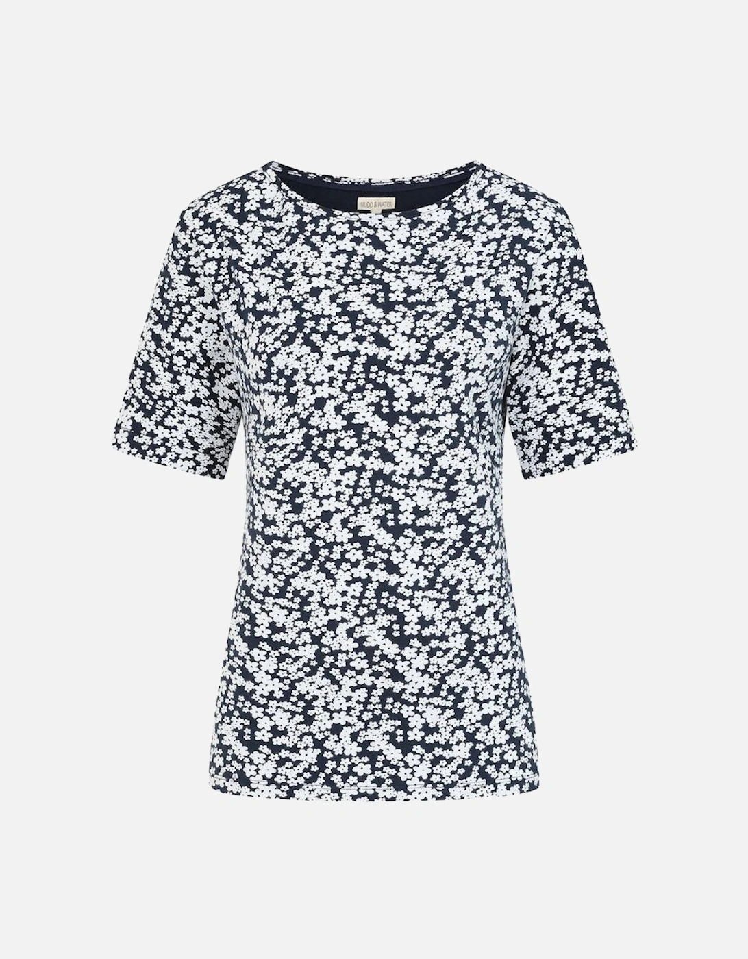 Mudd & Water Women's Kendall Top Flower Print Navy, 4 of 3