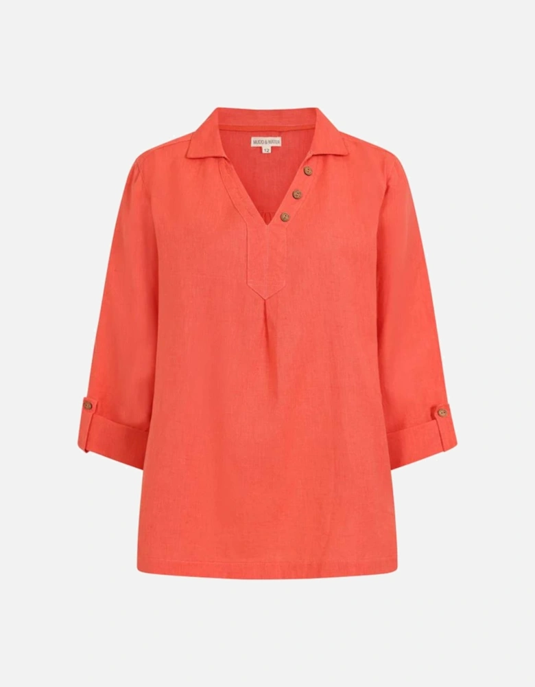 Mudd & Water Women's Summertime Smock Hot Coral