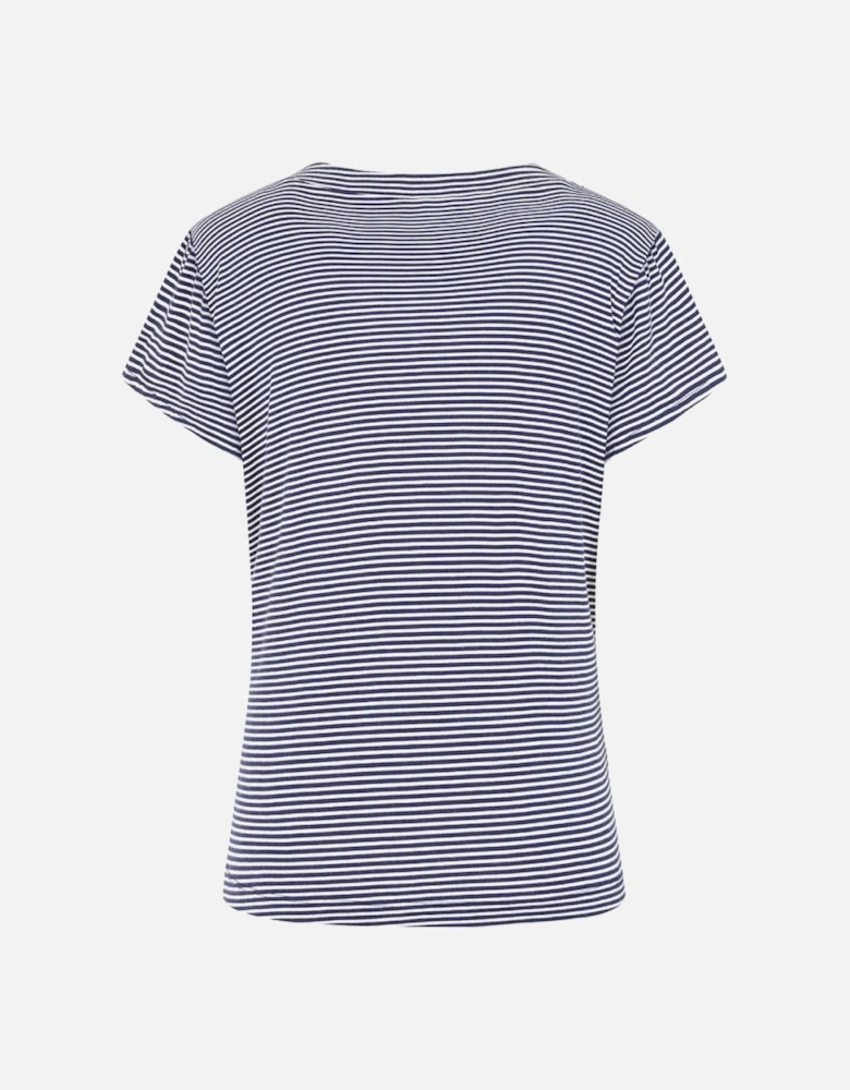 Mudd & Water Women's St Tropez Top Navy Stripe