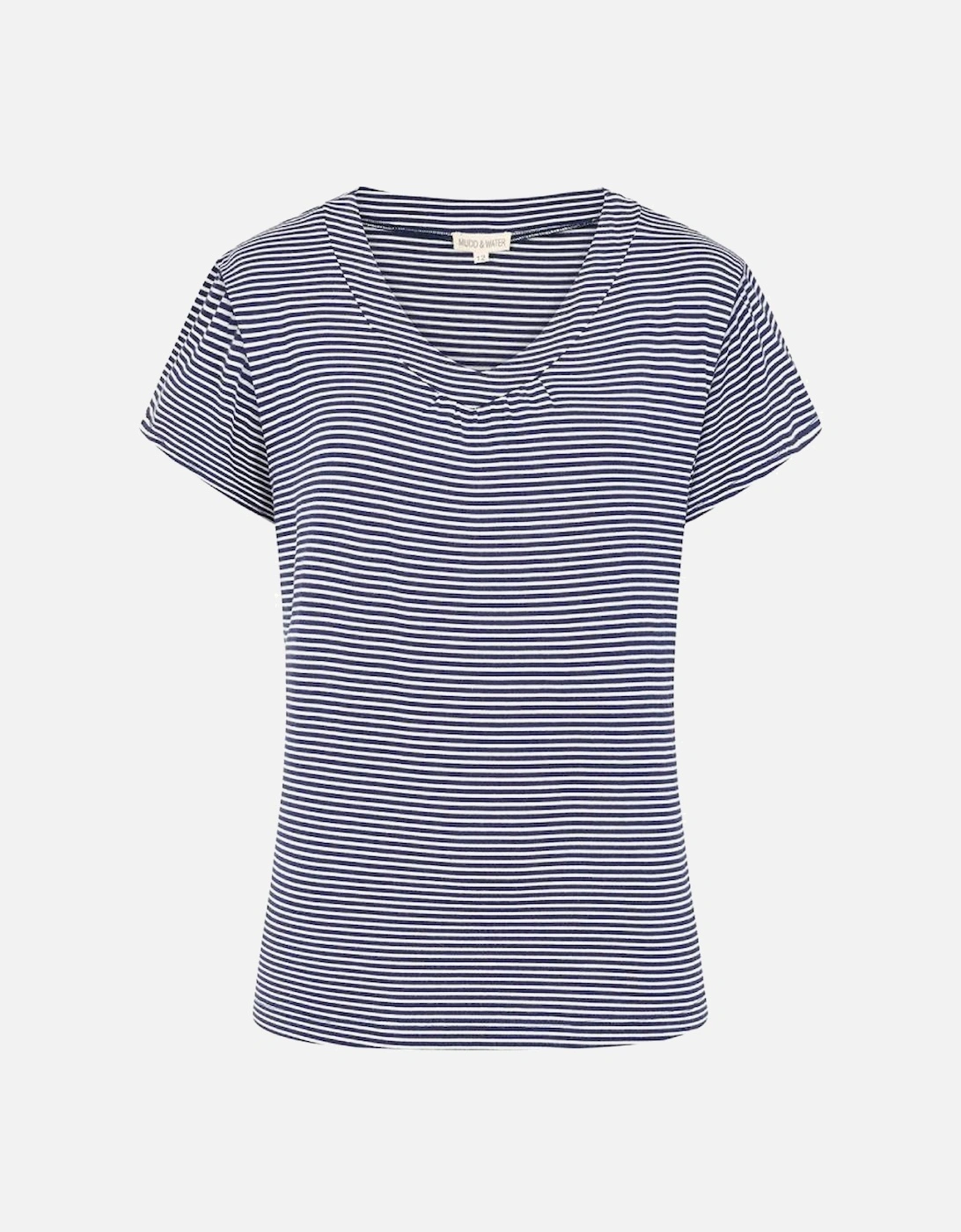 Mudd & Water Women's St Tropez Top Navy Stripe, 5 of 4