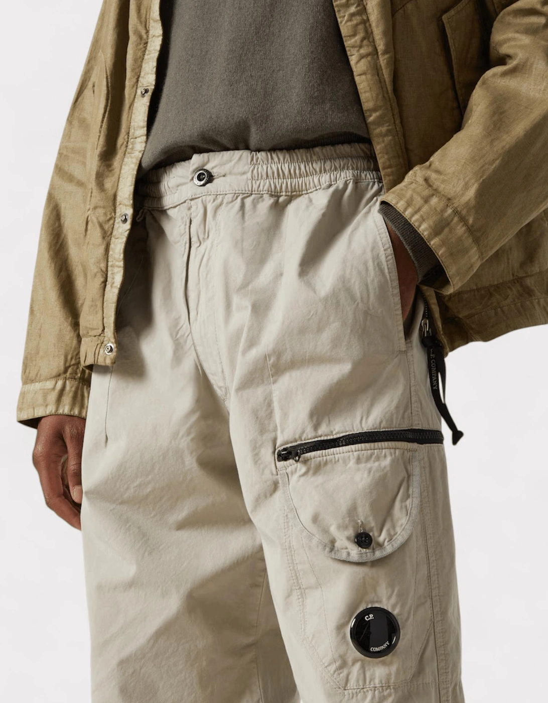 C.P Company Lens Cotton Cargo Pants Beige