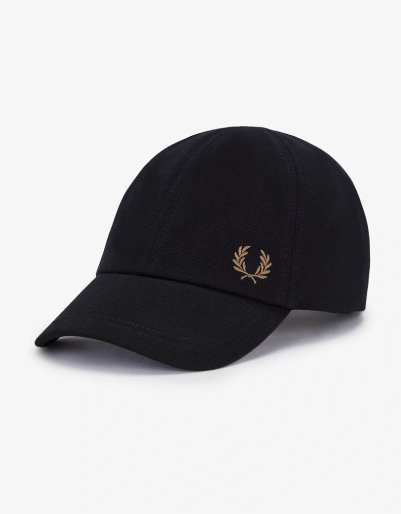 Classic Piqué Cap - Black/Shaded Stone S77