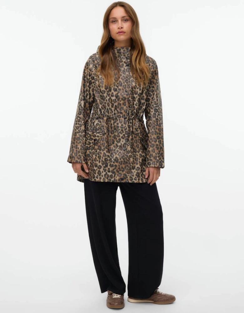 Malou Coated Printed Jacket Irish Cream Leo