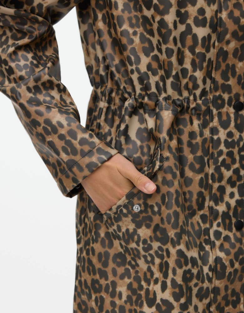 Malou Coated Printed Jacket Irish Cream Leo