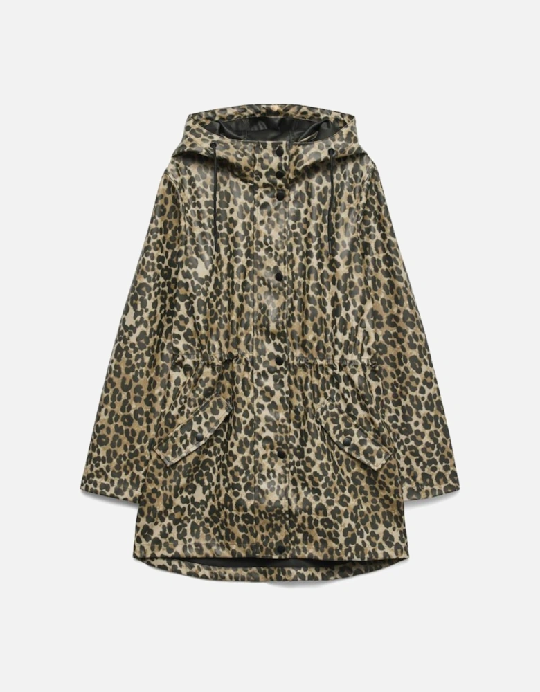 Malou Coated Printed Jacket Irish Cream Leo