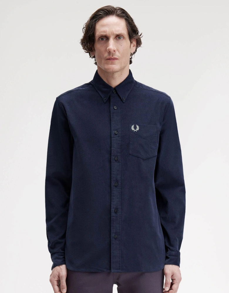 Needle Cord Shirt - Dark Airforce 738