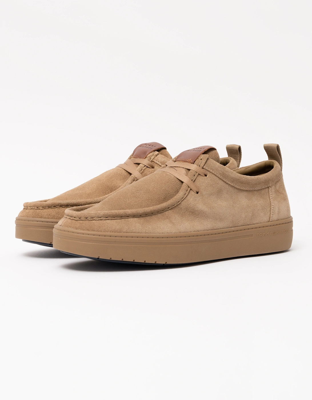 Tommy Hilfiger Men's Brown Modern Light Suede Moc Toe Shoe - Rooted - : 10
