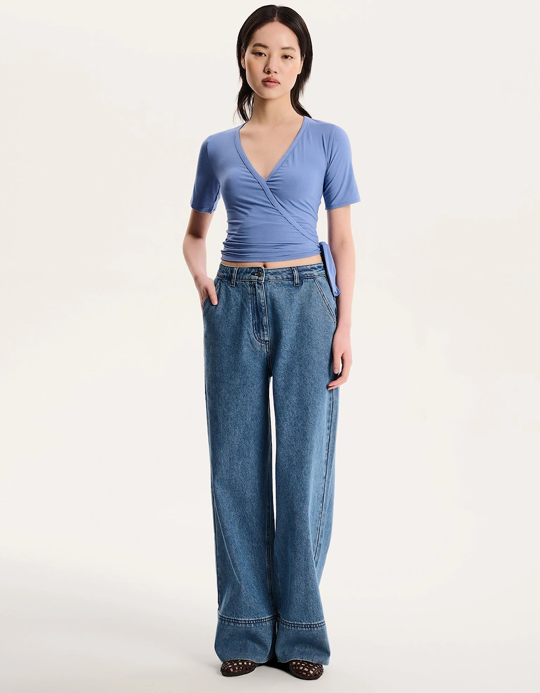 Venus Wrap Top in Blue, 5 of 4